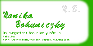 monika bohuniczky business card